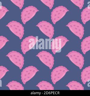 Violet hebureki,seamless pattern on purple background. Stock Vector