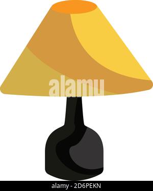 Yellow lamp, illustration, vector on white background Stock Vector