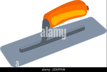 Builder trowel, illustration, vector on white background Stock Vector