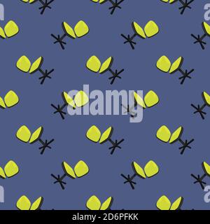 Work chair,seamless pattern on dark blue background. Stock Vector