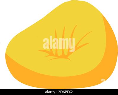 Yellow beanbag, illustration, vector on white background Stock Vector