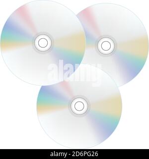 CD disc, illustration, vector on white background Stock Vector