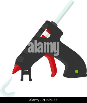 Glue gun, illustration, vector on white background Stock Vector
