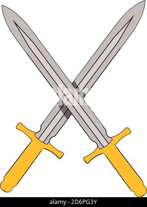 knight swords isolated on white background Stock Vector Image & Art - Alamy