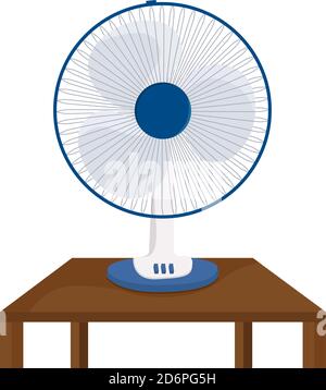 Table fan, illustration, vector on white background Stock Vector