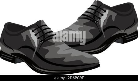 Formal shoes, illustration, vector on white background Stock Vector