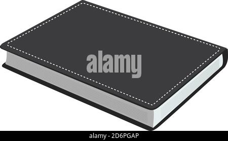 Diary book ,illustration, vector on white background. Stock Vector