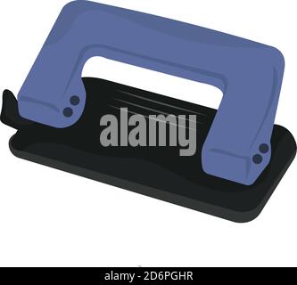 Hole puncher , illustration, vector on white background Stock Vector