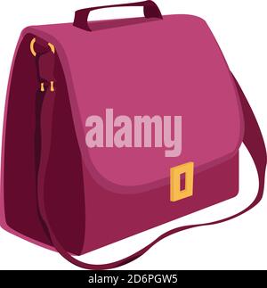 Violet purse, illustration, vector on white background Stock Vector