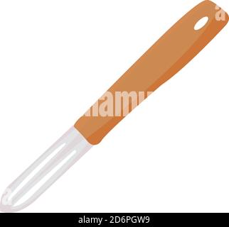 Potato peeler, illustration, vector on white background Stock Vector