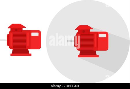 Induction motor ,illustration, vector on white background. Stock Vector