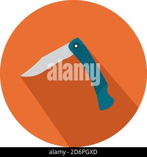Pocket knife, illustration, vector on white background Stock Vector
