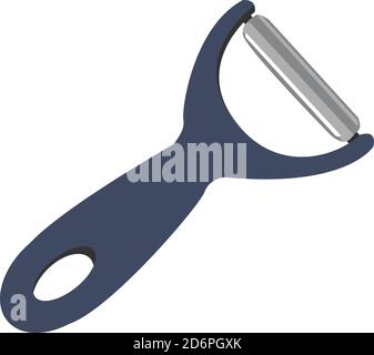 Blue peeler, illustration, vector on white background Stock Vector