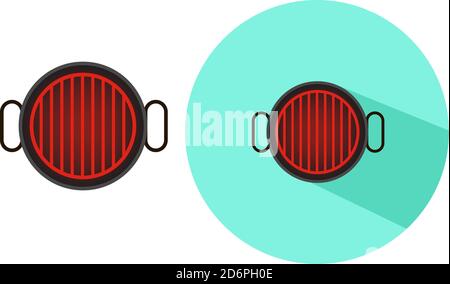 Small heater ,illustration, vector on white background. Stock Vector