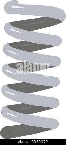 Metal spring, illustration, vector on white background Stock Vector