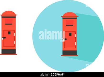 Letter box,illustration, vector on white background. Stock Vector