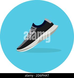 Running shoe, illustration, vector on white background Stock Vector