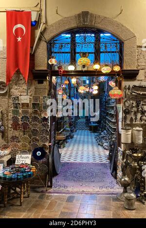 Colorful souvenir background. Hanging decoration in the market. Handmade  fish hanging on the tourist market. Sale of souvenirs. Funny handmade  fishes Stock Photo - Alamy