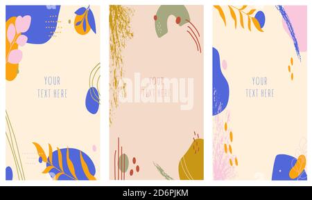 Hand drawn background with abstract shapes  Stock Vector