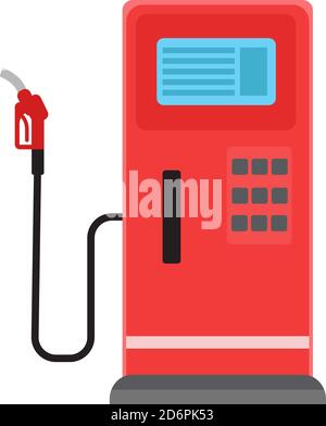 Petrol pump ,illustration, vector on white background. Stock Vector