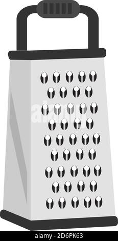Metal grater ,illustration, vector on white background. Stock Vector