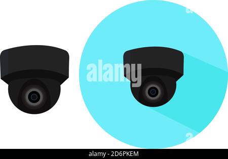 Security cameras,illustration, vector on white background. Stock Vector