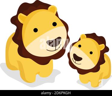 vector Illustration of cute baby tiger lies by Dean Zangirolami