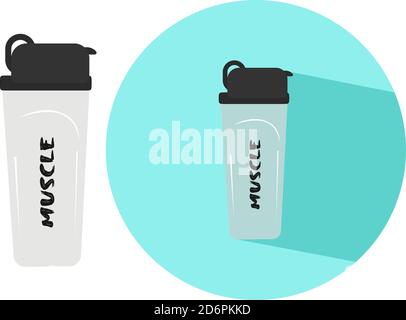 Smoothie shaker ,illustration, vector on white background. Stock Vector