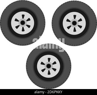 Small tyre ,illustration, vector on white background. Stock Vector