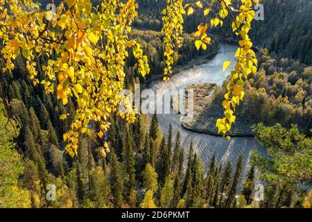 Autumn view in Oulanka National Park landscape Stock Photo
