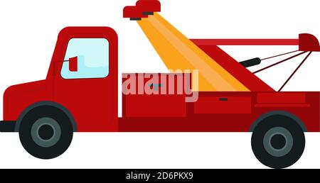 Tow truck ,illustration, vector on white background. Stock Vector