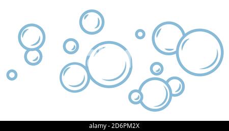 Foam bubbles, cleaning or washing hygiene cosmetic Stock Vector