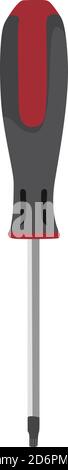 Small screwdriver ,illustration, vector on white background. Stock Vector