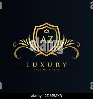 Letter Initial with Royal Template.elegant with crown logo vector, Creative Lettering Logo Vector Illustration. Stock Vector