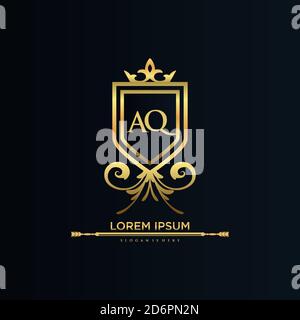 Letter Initial with Royal Template.elegant with crown logo vector, Creative Lettering Logo Vector Illustration. Stock Vector