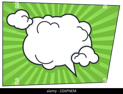 Thought bubble in comic book style, dialog box Stock Vector