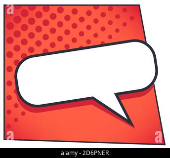 Speech bubble or dialog chatting box in comic book style Stock Vector