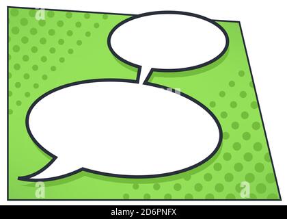 Dialog bubble in comic book style, communication vector Stock Vector