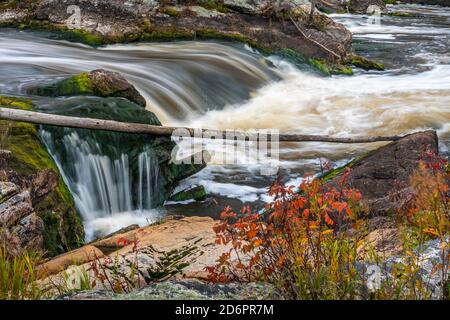 The Wabigoon River Falls near Vermillion Bay, Ontario, Canada. Stock Photo