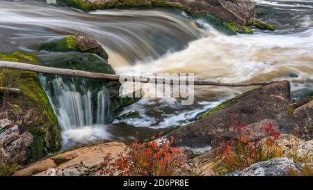 The Wabigoon River Falls near Vermillion Bay, Ontario, Canada. Stock Photo