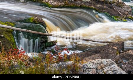 The Wabigoon River Falls near Vermillion Bay, Ontario, Canada. Stock Photo