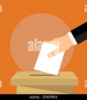 hand holding vote card paper vector design Stock Vector Image & Art - Alamy