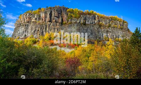 Fall foliage color at the Mount McKay lookout Thunder Bay, Ontario, Canada. Stock Photo