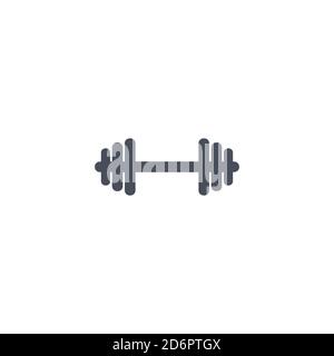 Dumbbell Icon, gym activity icon in trendy flat style. Stock vector illustration isolated on white background. Stock Vector