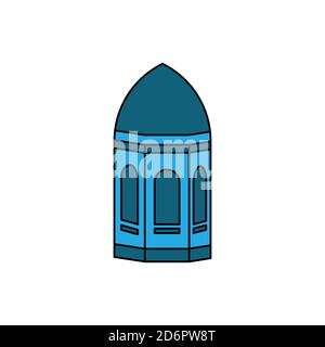 Mosque flat symbol. Design template vector Stock Vector
