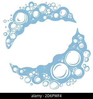 Soapy and bubbly water with copy space for text Stock Vector