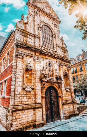 BRUSSELS, BELGIUM - JULY 07, 2016 : Old Churchl in Brussels, Belgium and the European Union's capital and daytime. Stock Photo