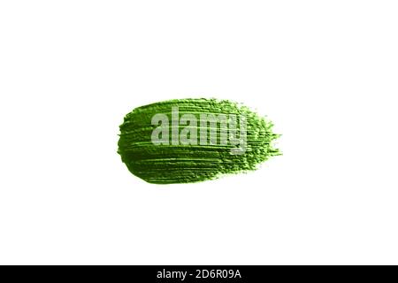 Green concealer swatch isolated on white background. Stock Photo