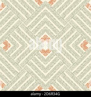 Seamless geometric pattern in art deco style. Hand drawn lines. Design for ceramic tile, wallpaper, linoleum, textile, web page background. Stock Vector