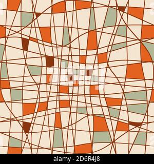 Retro seamless pattern. Seamless abstract Vintage background. Geometric pattern. Vector illustration. Stock Vector